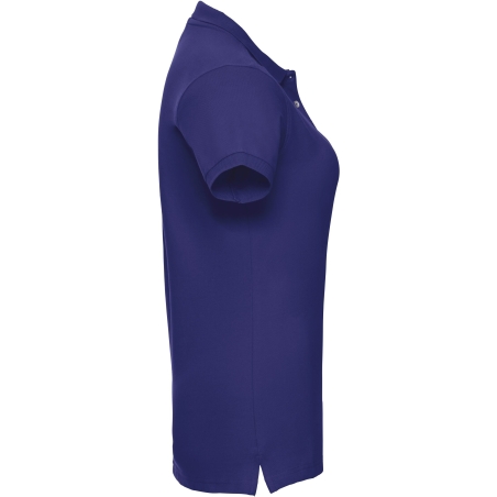 Polo Stretch Femme Bleu Royal Russell – Coupe Slim 210 g/m² – vue 3