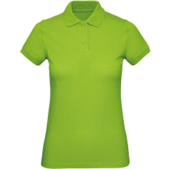 Polo bio femme coupe slim vert Orchid Green B&C