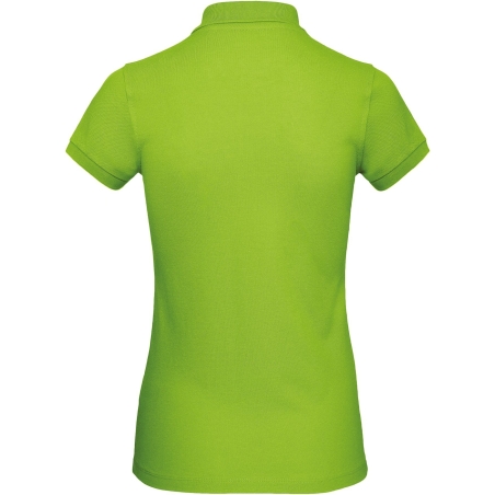 Polo bio femme coupe slim vert Orchid Green B&C – vue 2
