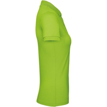 Polo bio femme coupe slim vert Orchid Green B&C – vue 3