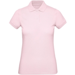Polo bio femme coupe slim rose orchid B&C Inspire