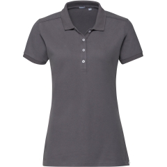 Polo Stretch Femme Gris Convoy Grey Russell – Coupe Slim