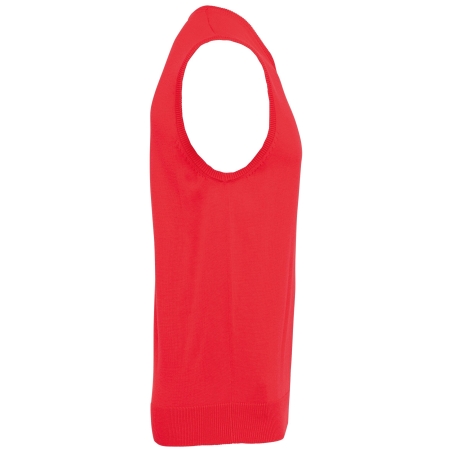 Pull col V sans manches Rouge Kariban – Bodywarmer tricot – vue 3