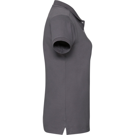 Polo Stretch Femme Gris Convoy Grey Russell – Coupe Slim – vue 3