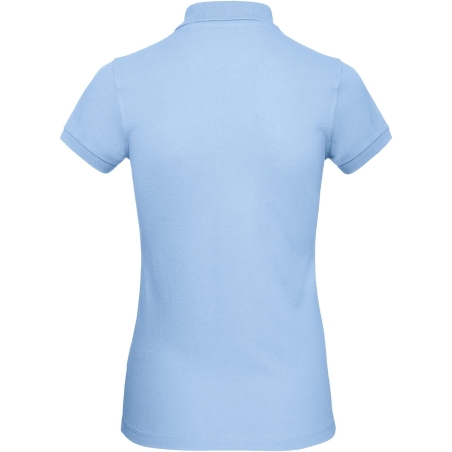 Polo bio femme coupe slim ciel B&C Inspire 170 g/m² – vue 2