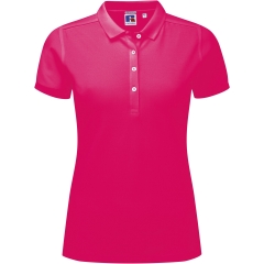 Polo Stretch Femme Fuchsia Russell – Coupe Slim 210 g/m²