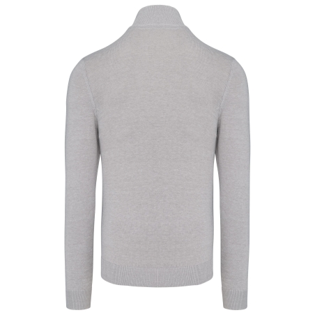 Pull 1/4 Zip Homme Gris Chiné Kariban – Personnalisable – vue 2