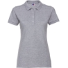 Polo Stretch Femme Russell Gris (Light Oxford) – Coupe Slim