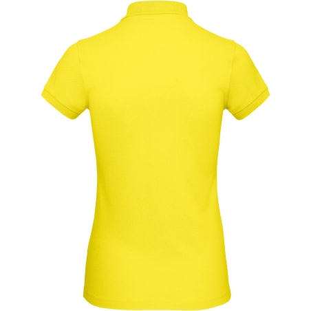 Polo bio femme Solar Yellow B&C – Coton biologique 170 g/m² – vue 2