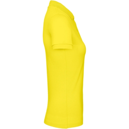 Polo bio femme Solar Yellow B&C – Coton biologique 170 g/m² – vue 3