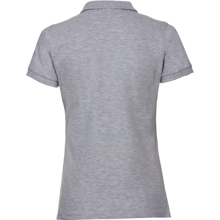 Polo Stretch Femme Russell Gris (Light Oxford) – Coupe Slim – vue 2