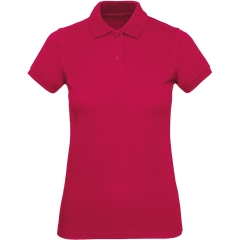 Polo bio femme coupe slim Rose Sorbet B&C Inspire
