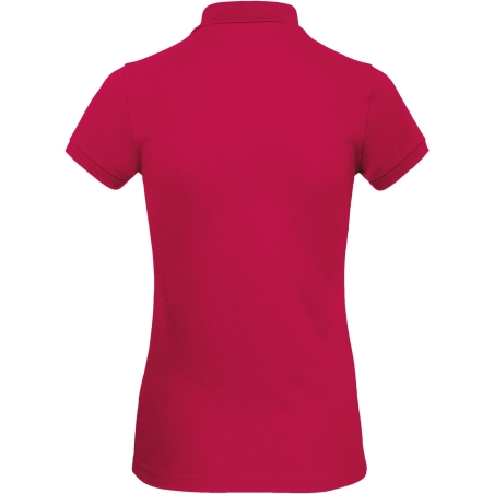 Polo bio femme coupe slim Rose Sorbet B&C Inspire – vue 2