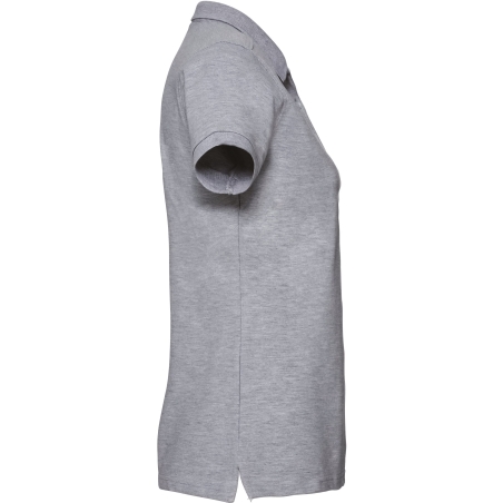 Polo Stretch Femme Russell Gris (Light Oxford) – Coupe Slim – vue 3