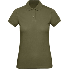 Polo bio femme B&C Vert Urban Khaki – Coupe Slim 170 g/m²