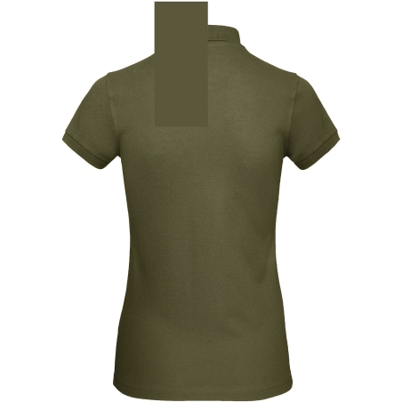 Polo bio femme B&C Vert Urban Khaki – Coupe Slim 170 g/m² – vue 2