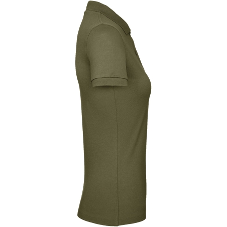 Polo bio femme B&C Vert Urban Khaki – Coupe Slim 170 g/m² – vue 3