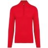 Pull 1/4 zip homme Rouge Kariban – personnalisé en France