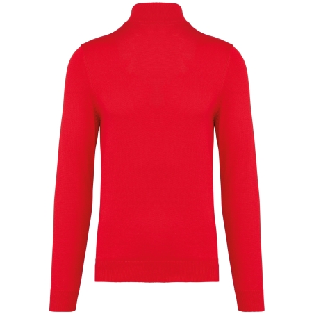 Pull 1/4 zip homme Rouge Kariban – personnalisé en France – vue 2