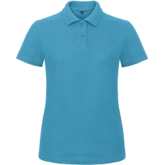 Polo Femme Coupe Cintrée Bleu Atoll B&C ID.001