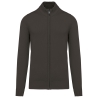 Cardigan zippé gris chiné coton épais Kariban