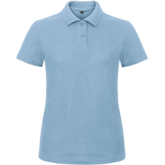 Polo Femme Coupe Cintrée Bleu Clair B&C ID.001
