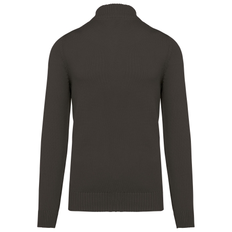 Cardigan zippé gris chiné coton épais Kariban – vue 2