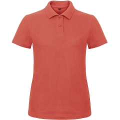 Polo femme coupe cintrée corail 180 g/m² – B&C ID.001