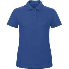 Polo Femme Bleu Royal ID.001 B&C – Coton Ring-Spun 180 g/m²