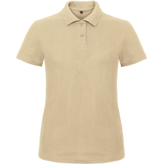 Polo Femme ID.001 B&C Beige – Coupe Cintrée 180 g/m²