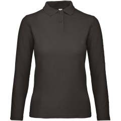 Polo femme manches longues ID.001 B&C Noir