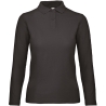 Polo femme manches longues ID.001 B&C Noir