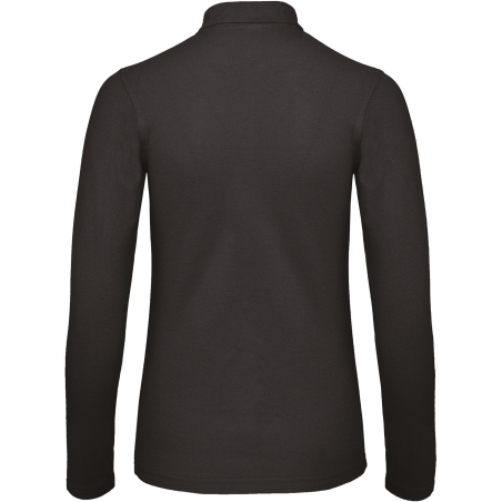 Polo femme manches longues ID.001 B&C Noir – vue 2