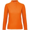 Polo femme manches longues B&C ID.001 Orange