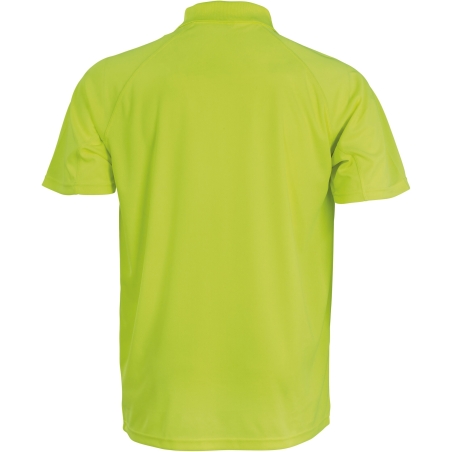 Polo Performance Aircool Jaune Fluo Spiro – Stretch Respirant – vue 2