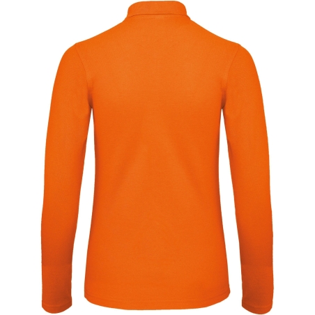 Polo femme manches longues B&C ID.001 Orange – vue 2