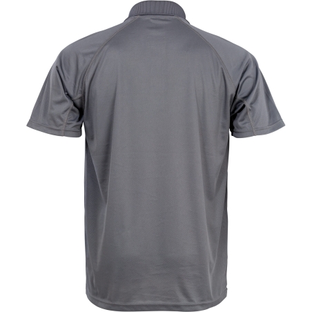 Polo performance Aircool Gris Spiro – Stretch respirant – vue 2