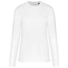 Sweat-shirt écoresponsable col rond unisexe Blanc Kariban