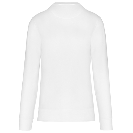 Sweat-shirt écoresponsable col rond unisexe Blanc Kariban – vue 2