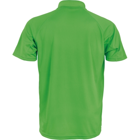 Polo performance Aircool Vert lime Spiro – Stretch respirant – vue 2