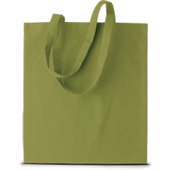 Sac shopping coton longues anses Vert lime – Kimood
