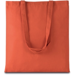 Sac shopping longues anses orange brûlé Kimood – Coton