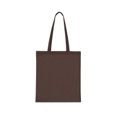 Sac shopping longues anses marron coton Kimood