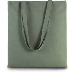 Sac shopping longues anses coton vert Kimood