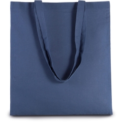Sac shopping coton longues anses Bleu Iris Blue Kimood