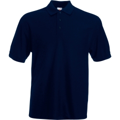 Polo Homme Marine 65/35 Fruit of the Loom – 180 g/m²