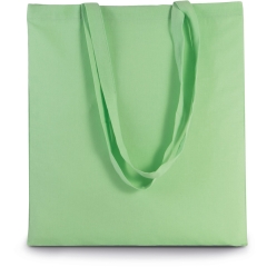 Sac shopping longues anses vert pistache Kimood – Coton OEKO-TEX®