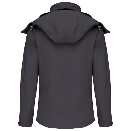 Veste softshell femme à capuche amovible Kariban – Gris – vue 2