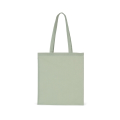 Sac shopping longues anses vert sage en coton – Kimood