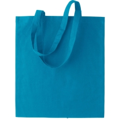 Sac shopping coton longues anses Turquoise Kimood